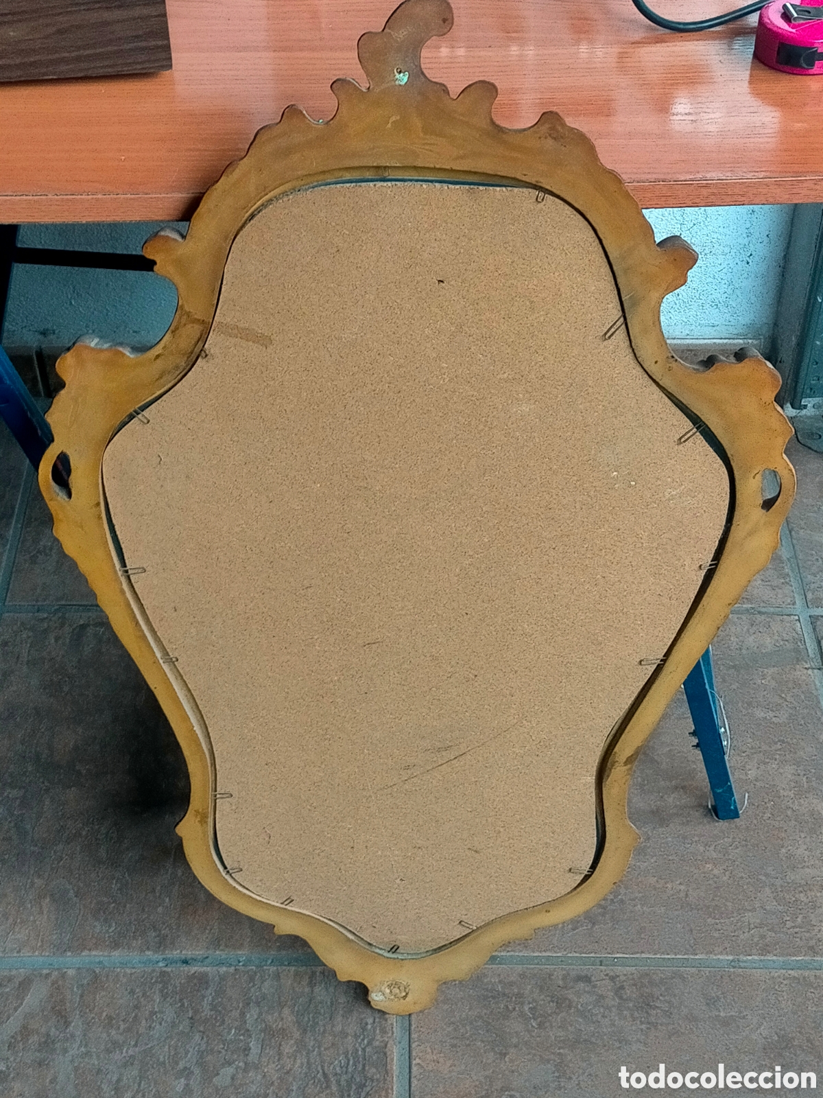 Antig&uuml;edades: ESPEJO DE PARED MARCO DORADO ESTILO CORNUCOPIA - Foto 3