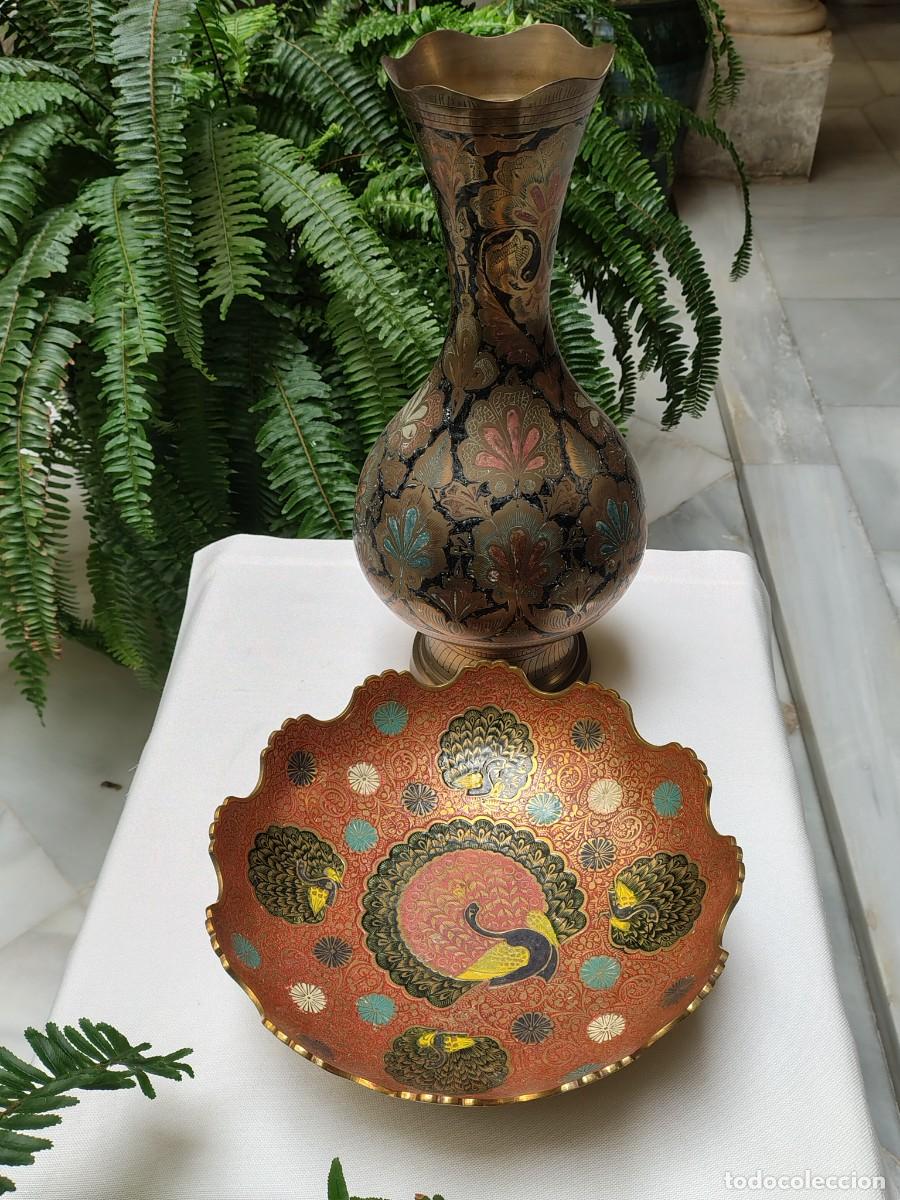 Antig&uuml;edades: ESPECTACULAR LOTE CLOISONE (FLORERO Y FUENTE)