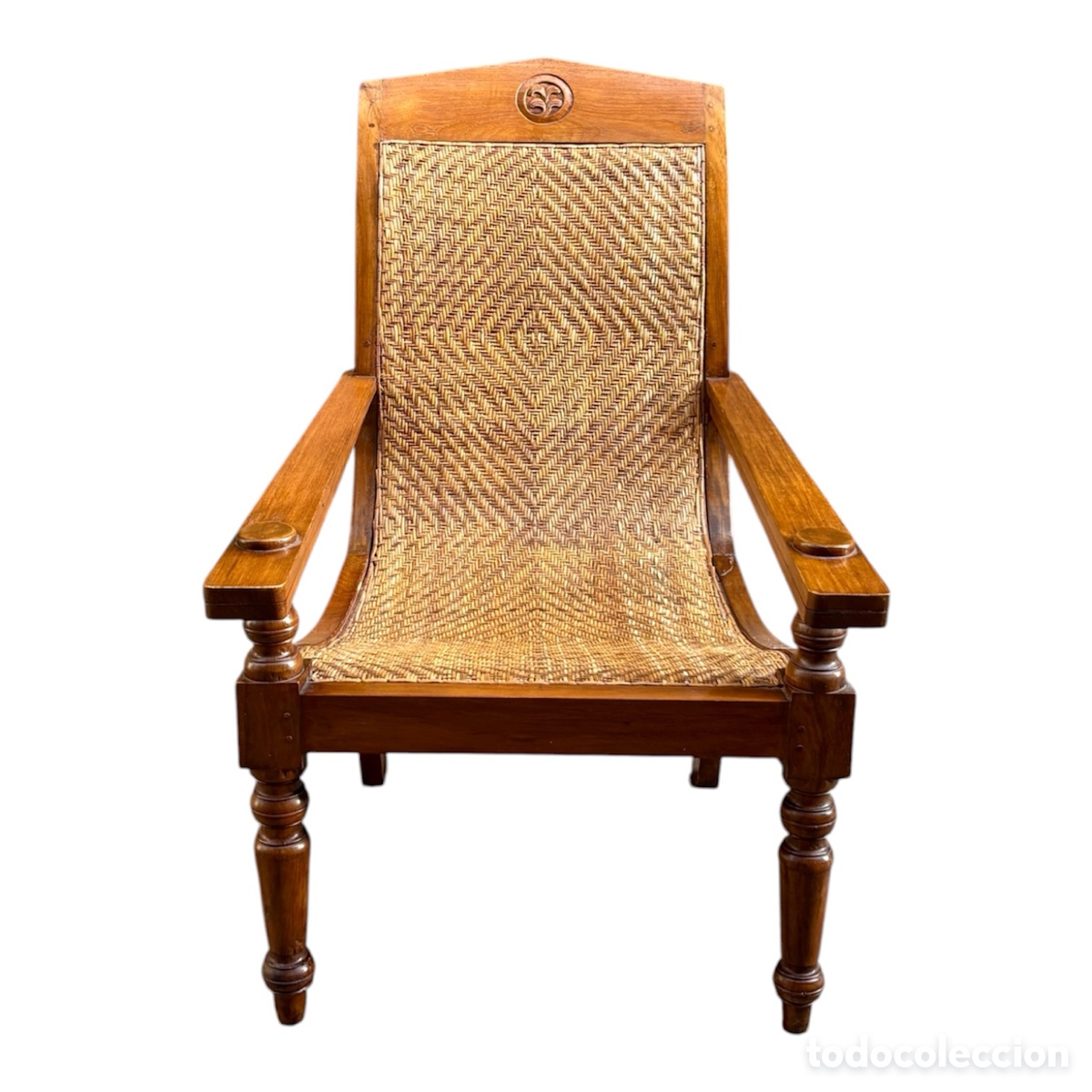 Antig&uuml;edades: Sill&oacute;n colonial Circa 1.900. - Foto 2