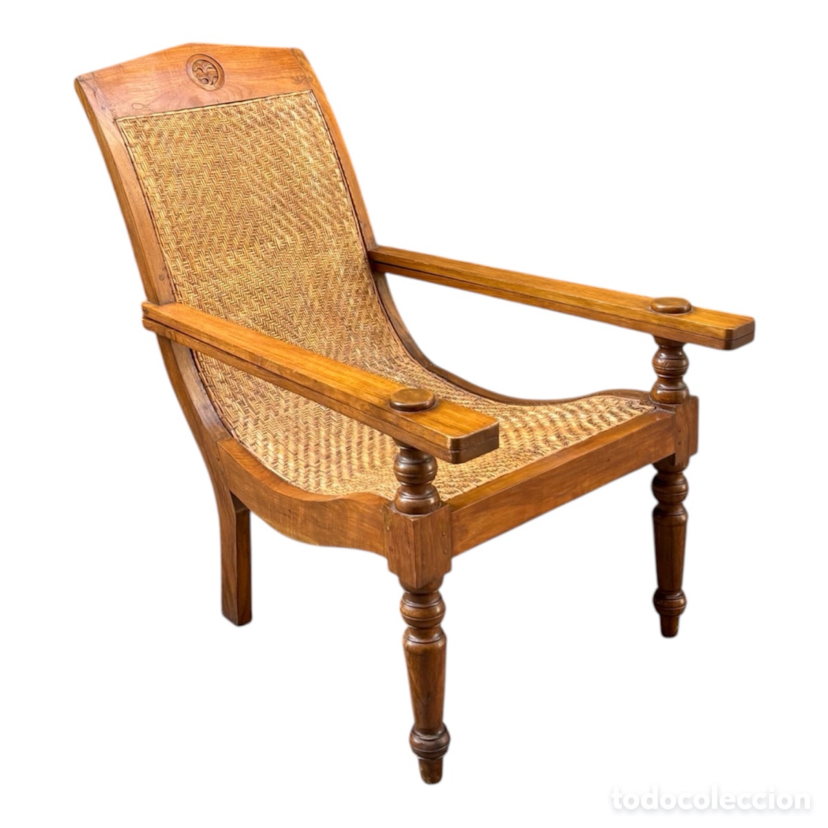 Antig&uuml;edades: Sill&oacute;n colonial Circa 1.900. - Foto 5