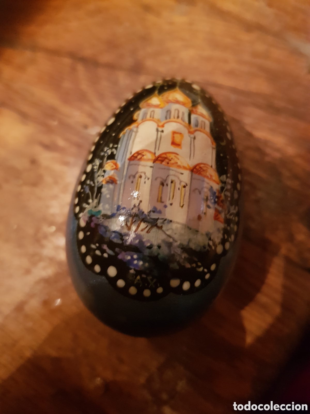 Antig&uuml;edades: ANTIGUO HUEVO RUSO PINTADO A MANO