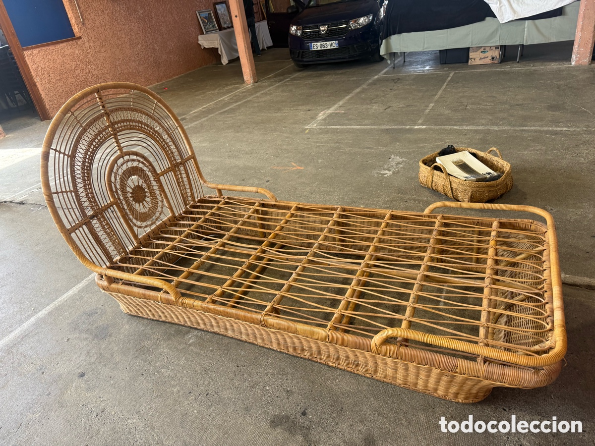 Antig&uuml;edades: Cama de ratan/ bambu - Foto 1