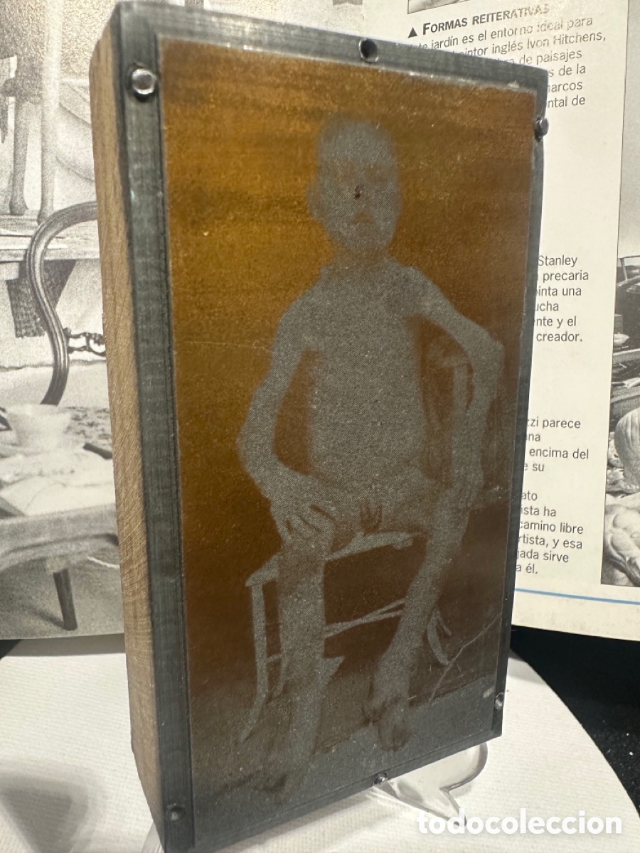 Antig&uuml;edades: Clich&eacute; de imprenta antiguo m&eacute;dico. - Foto 2