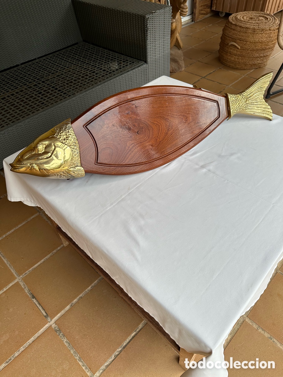 Antig&uuml;edades: Salmonera antigua dorada. - Foto 2