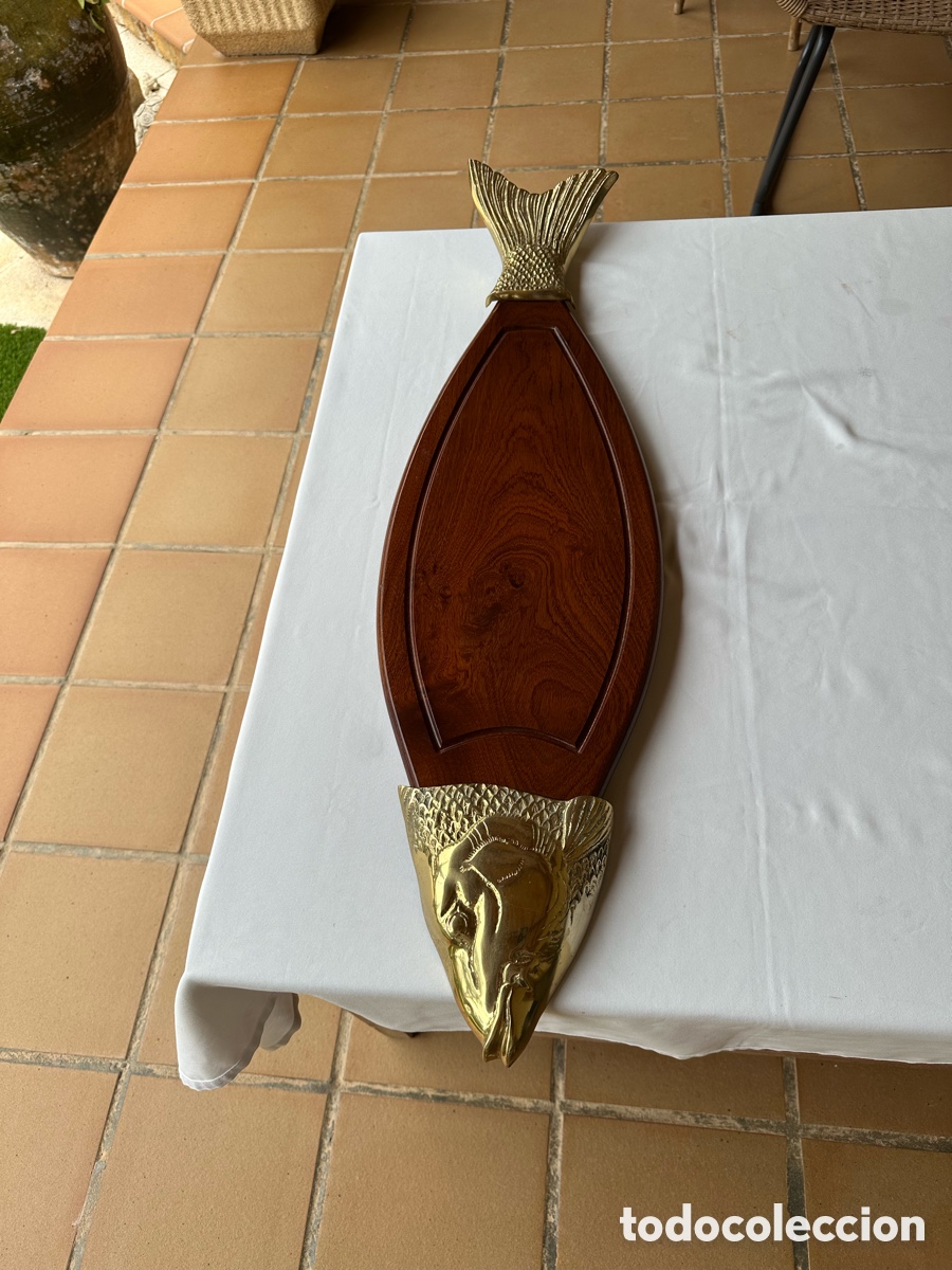 Antig&uuml;edades: Salmonera antigua dorada. - Foto 9