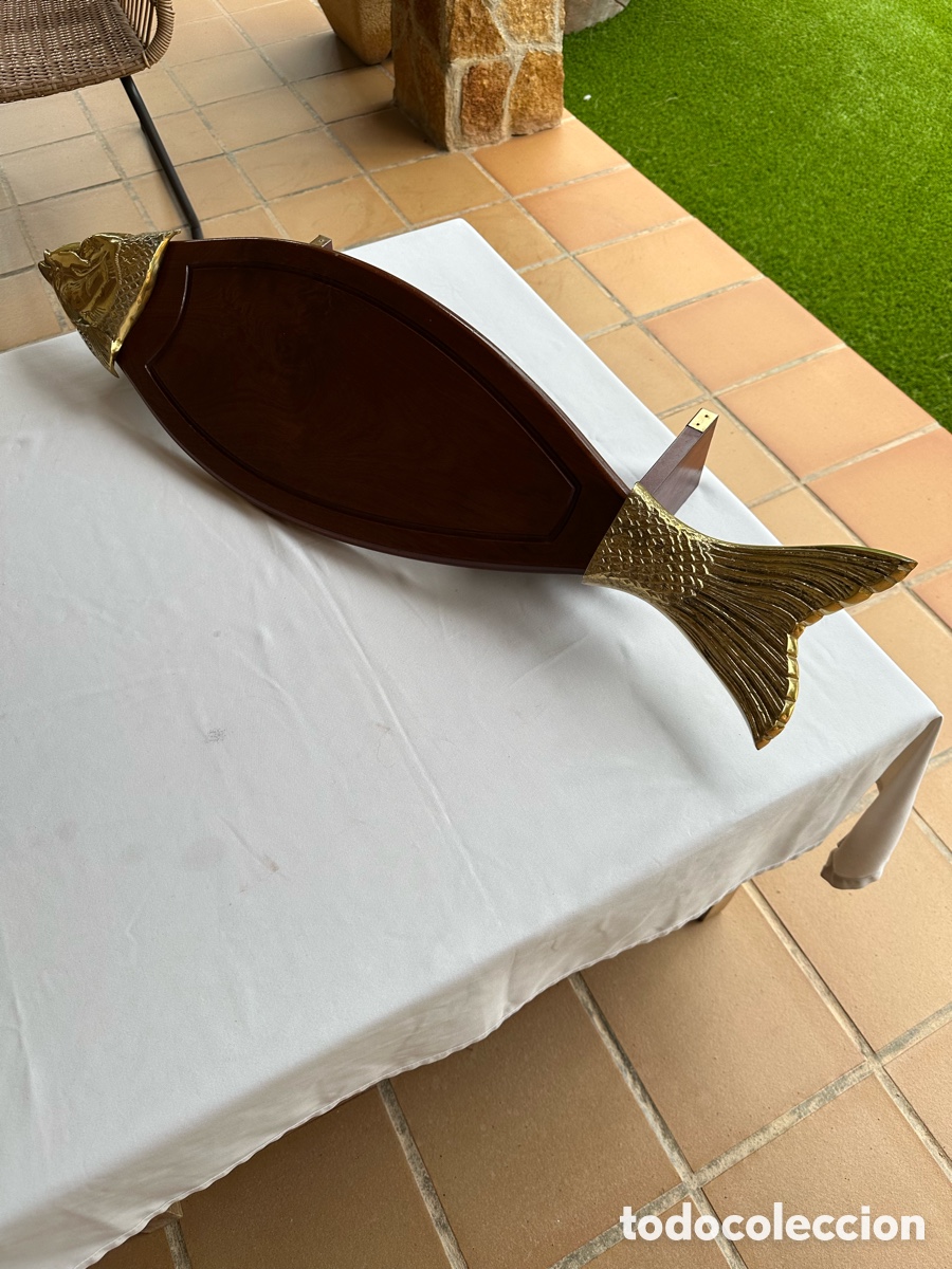 Antig&uuml;edades: Salmonera antigua dorada. - Foto 15