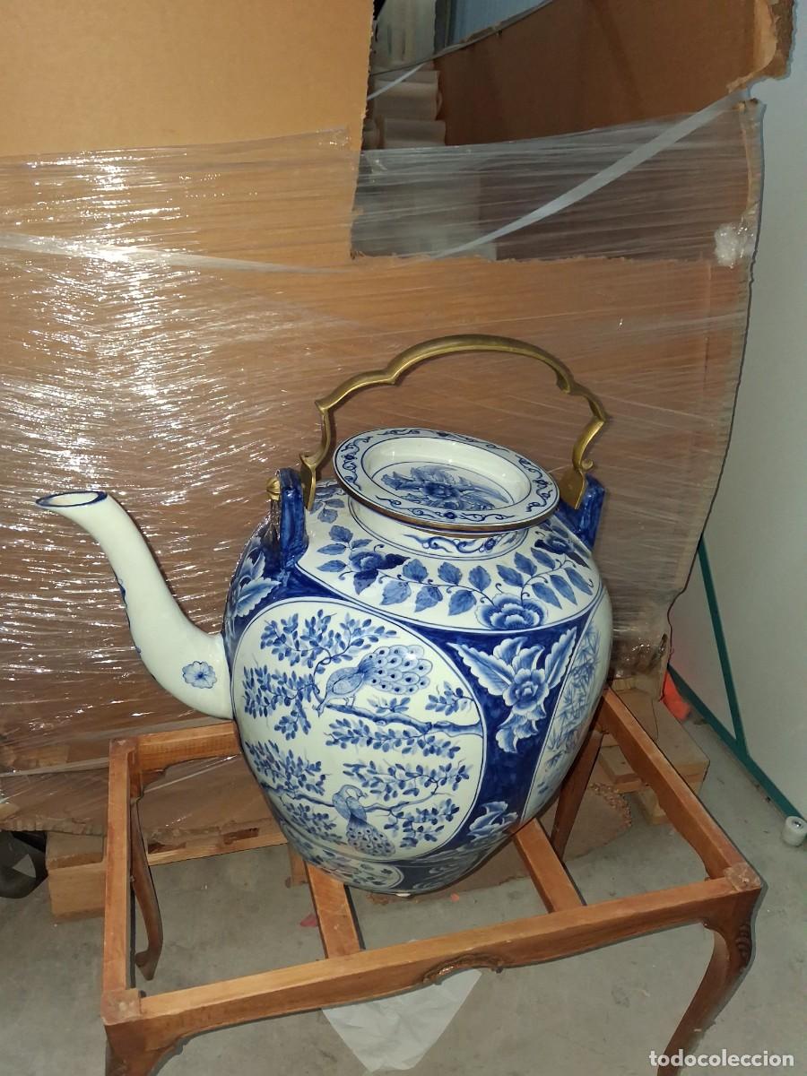 Antig&uuml;edades: Tetera cer&aacute;mica de 50cm - Foto 2