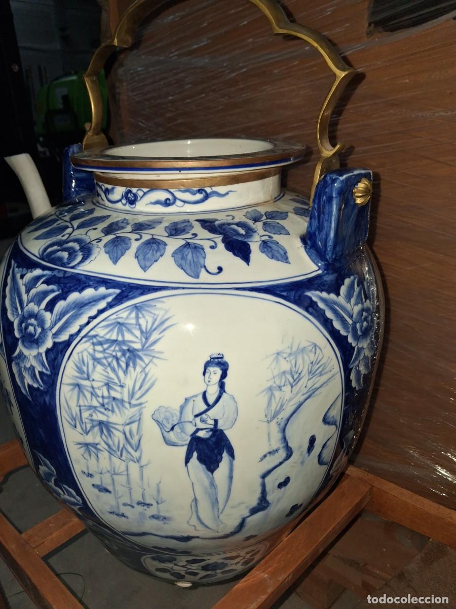 Antig&uuml;edades: Tetera cer&aacute;mica de 50cm - Foto 4