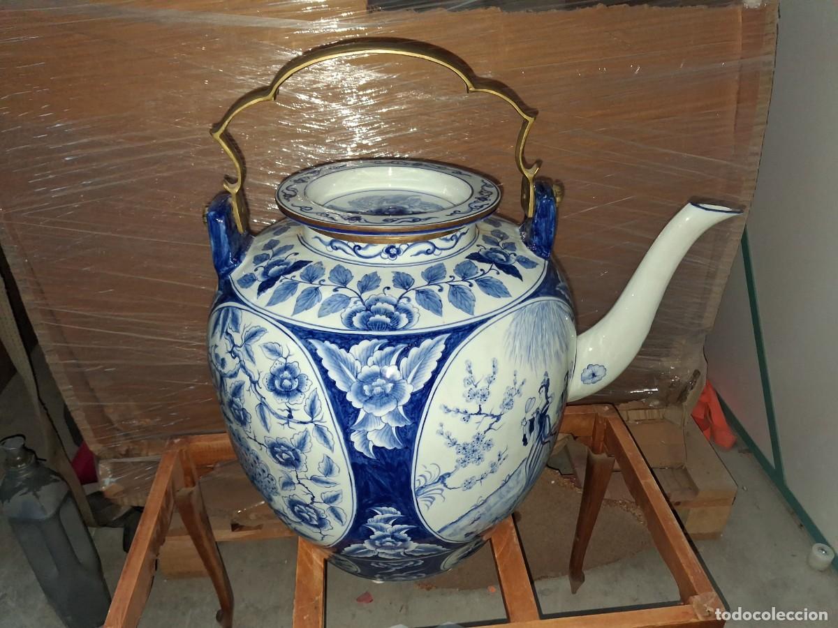 Antig&uuml;edades: Tetera cer&aacute;mica de 50cm - Foto 5
