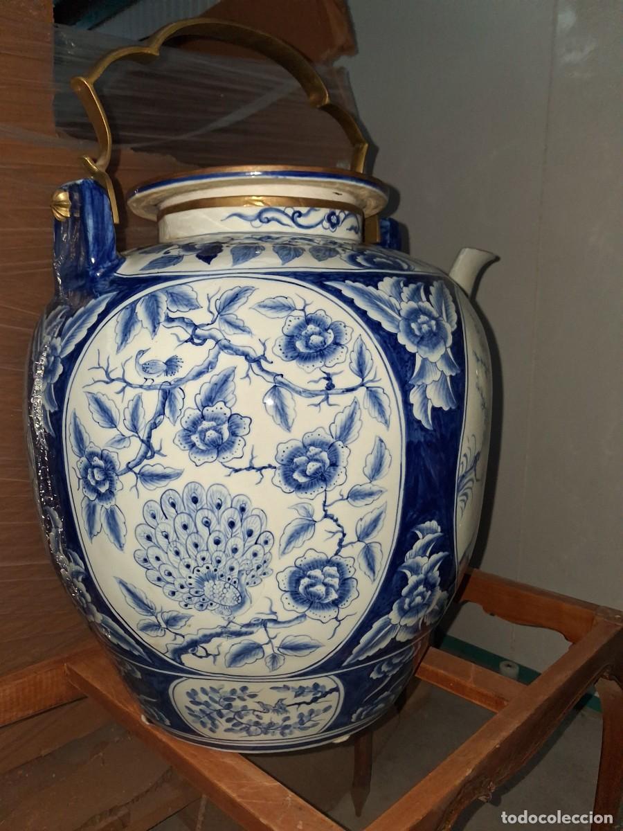 Antig&uuml;edades: Tetera cer&aacute;mica de 50cm - Foto 6