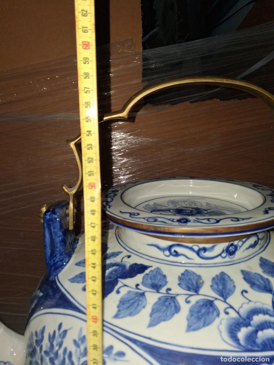 Antiguidades: Tetera cer&aacute;mica de 50cm