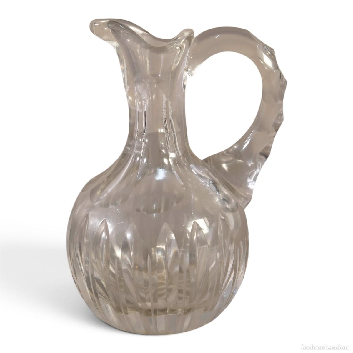 Antig&uuml;edades: Conjunto vinajeras y vaso en cristal. - Foto 5