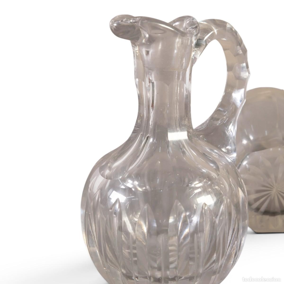Antig&uuml;edades: Conjunto vinajeras y vaso en cristal. - Foto 11