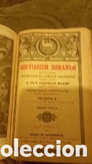 Antig&uuml;edades: Brevarium Romanum 1914 Pustet-Lote parroquia de San Gin&eacute;s (Madrid)-Tarjetas Pbro Felipe Fern&aacute;ndez