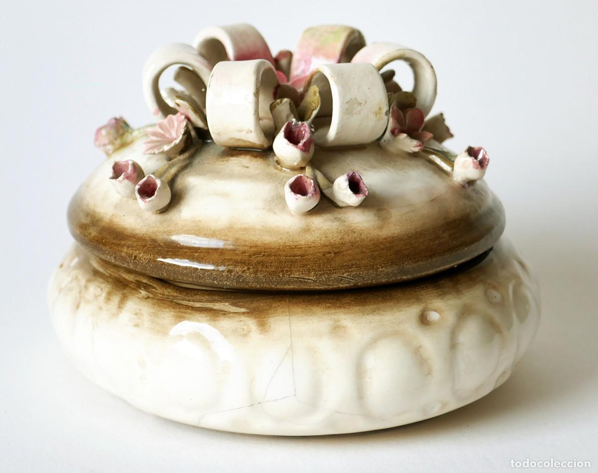 Antig&uuml;edades: MAGN&Iacute;FICA CAJA CON TAPA JOYERO PORCELANA CAPODIMONTE ITALIA VINTAGE VISCONTI MOLLICA A&Ntilde;OS 70
