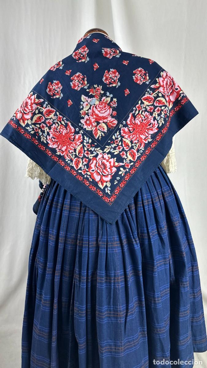 Antig&uuml;edades: Indiana azul estampada. 120 cm - Foto 4