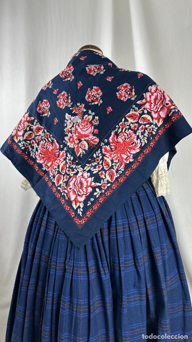 Antig&uuml;edades: Indiana azul estampada. 120 cm - Foto 6