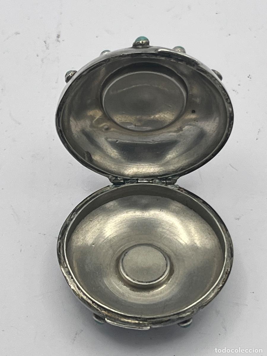 Antig&uuml;edades: PASTILLERO DE PLATA ESMALTADA XX - Foto 3