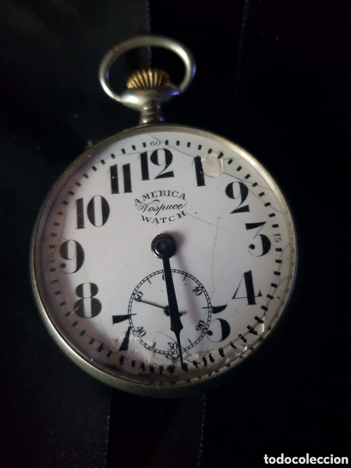 Antig&uuml;edades: ANTIGUO RELOJ DE PLATA AMERICA WATCH VESPUCE