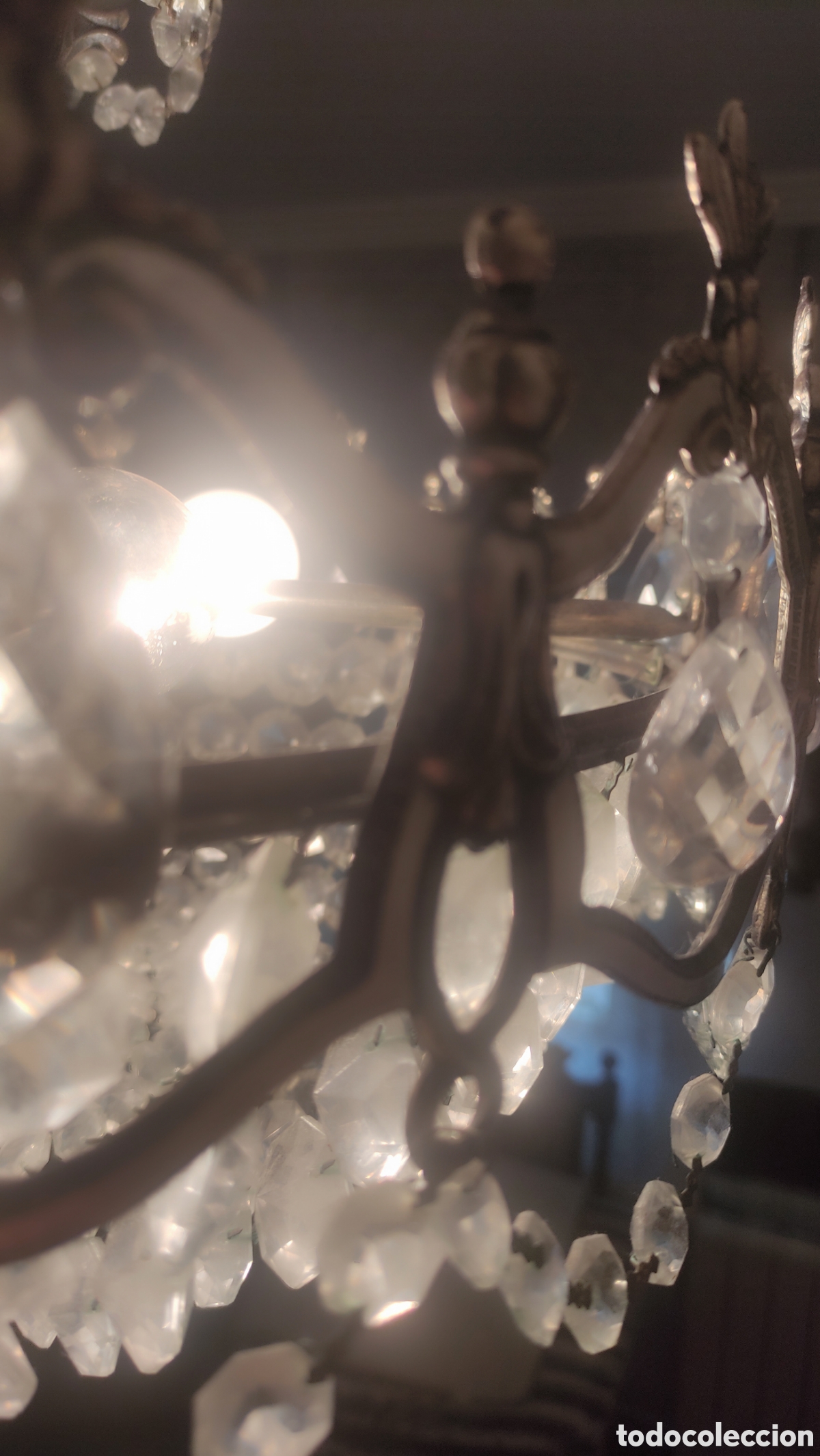 Antig&uuml;edades: Preciosa l&aacute;mpara bronce plateado - Foto 14