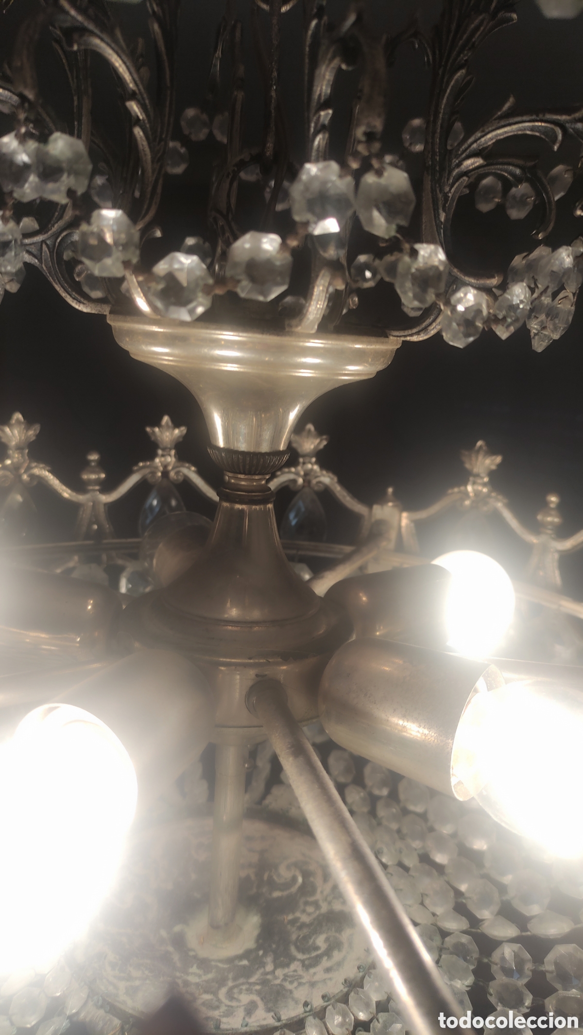 Antig&uuml;edades: Preciosa l&aacute;mpara bronce plateado - Foto 18