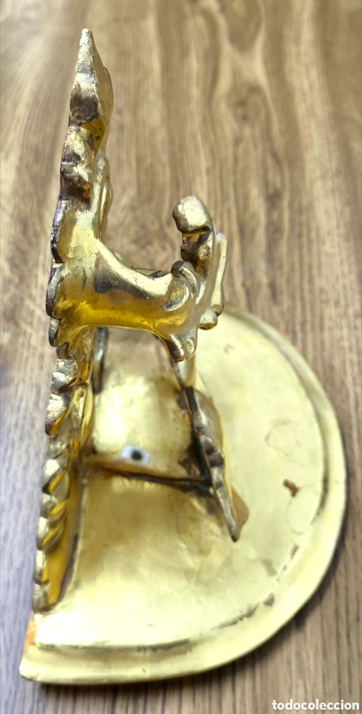 Antig&uuml;edades: MENSULA LUIS XV MADERA PAN DE ORO - Foto 7