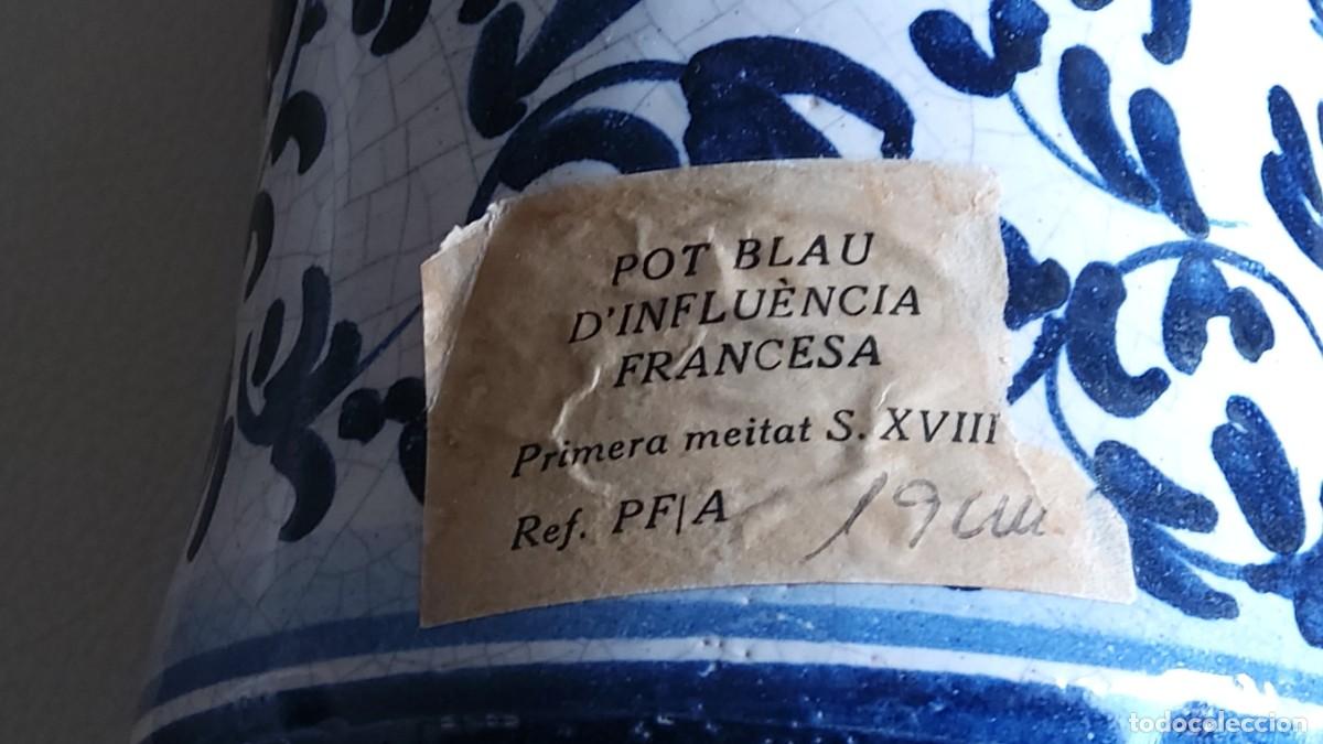 Antig&uuml;edades: VASIJA DE FARMACIA de cer&aacute;mica catalana primera mitad siglo XVIII (1700-1750)