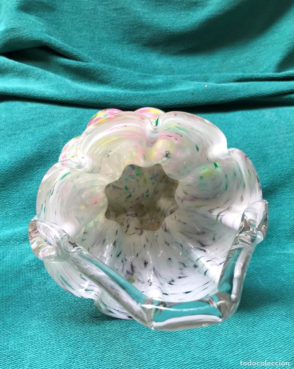 Antig&uuml;edades: Cestita de cristal bufado - Foto 3