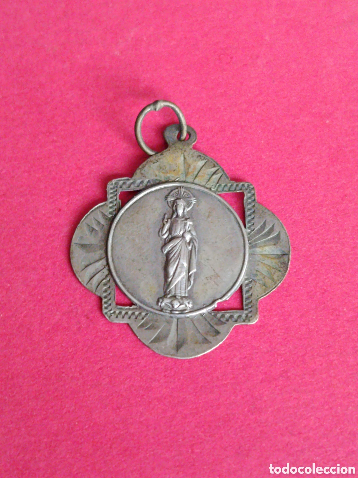 Antig&uuml;edades: ANTIGUA MEDALLA DE SAN SALVADOR. ONDA. CASTELL&Oacute;N. 2,4 cm. 1,76 GR. Plata.