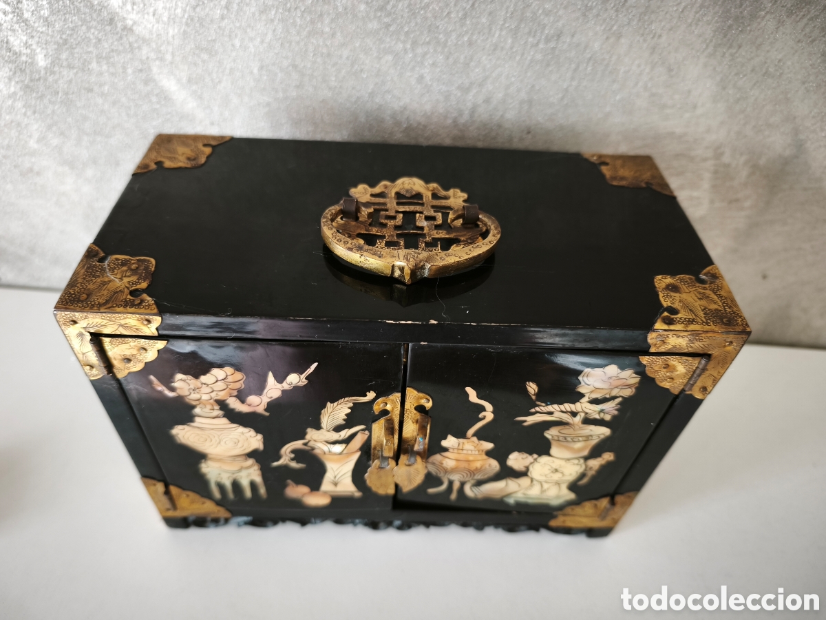 Antig&uuml;edades: JOYERO CHINO CON INCRUSTACIONES - Foto 2
