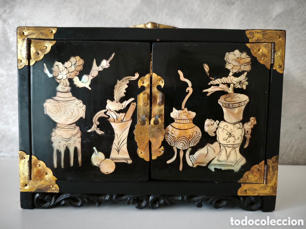 Antig&uuml;edades: JOYERO CHINO CON INCRUSTACIONES - Foto 1