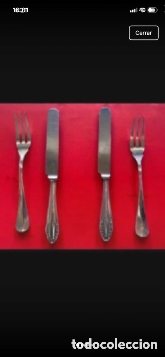 Antig&uuml;edades: Juego de cubiertos de plata Meneses - Foto 2
