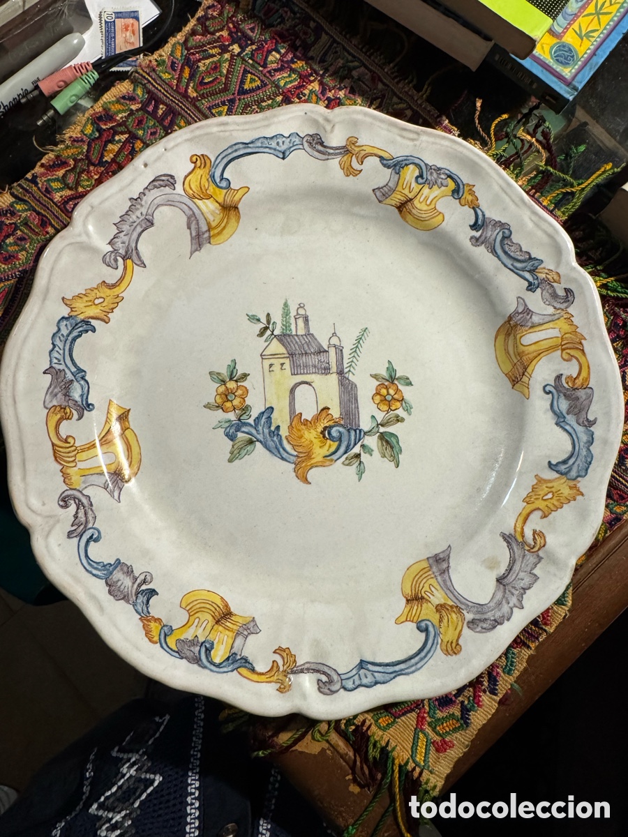 Antig&uuml;edades: Plato cer&aacute;mica Alcora a&ntilde;os 50