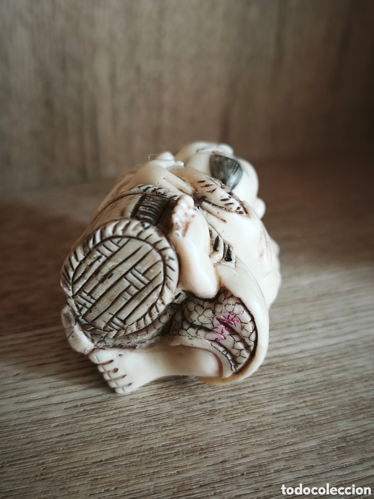 Antig&uuml;edades: NETSUKE BOTON DE KIMONO - Foto 9