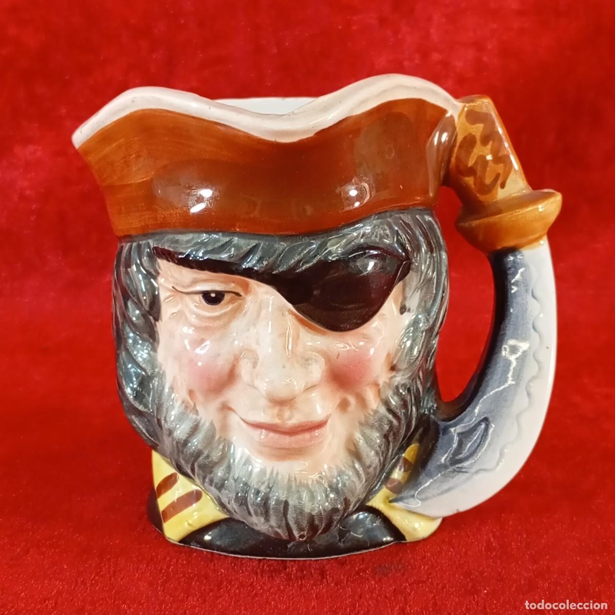 Antig&uuml;edades: JARRA POLICROMADA A MANO - MARINERO - PIRATA - RARA - 12 CM