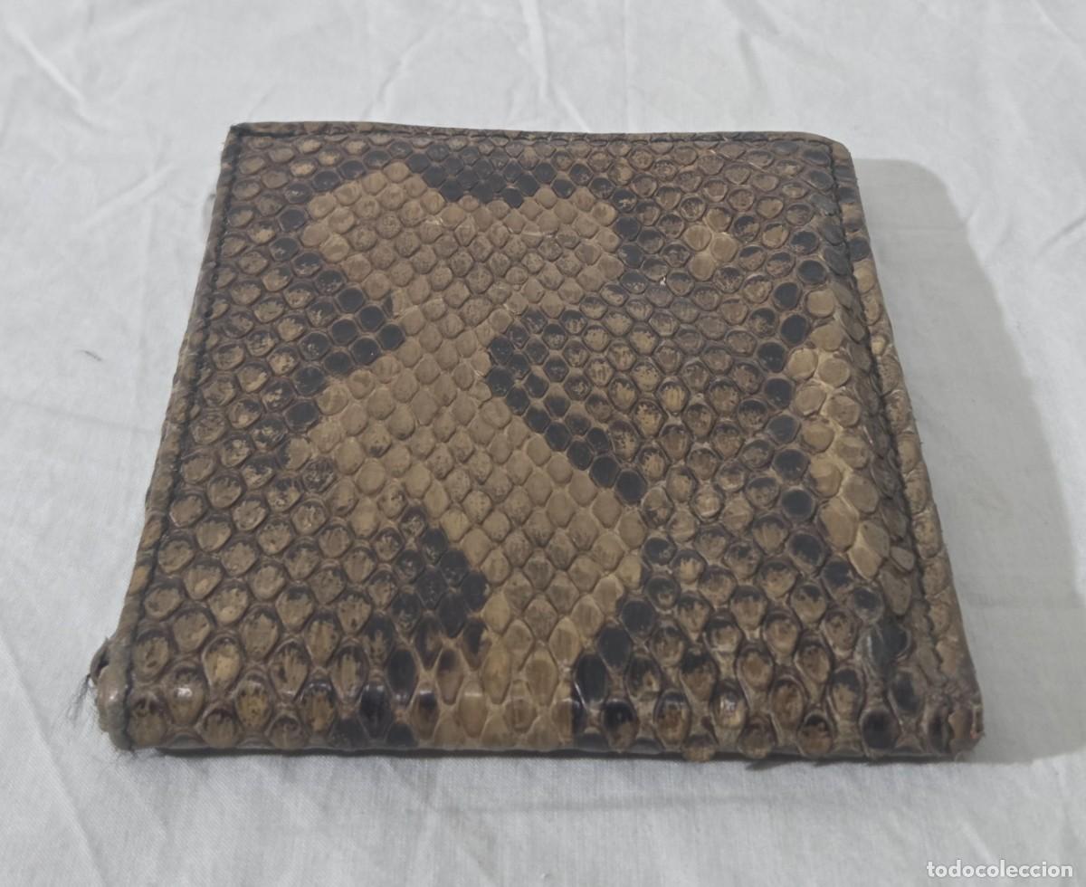 Antig&uuml;edades: Antigua cartera de piel de serpiente - Foto 3