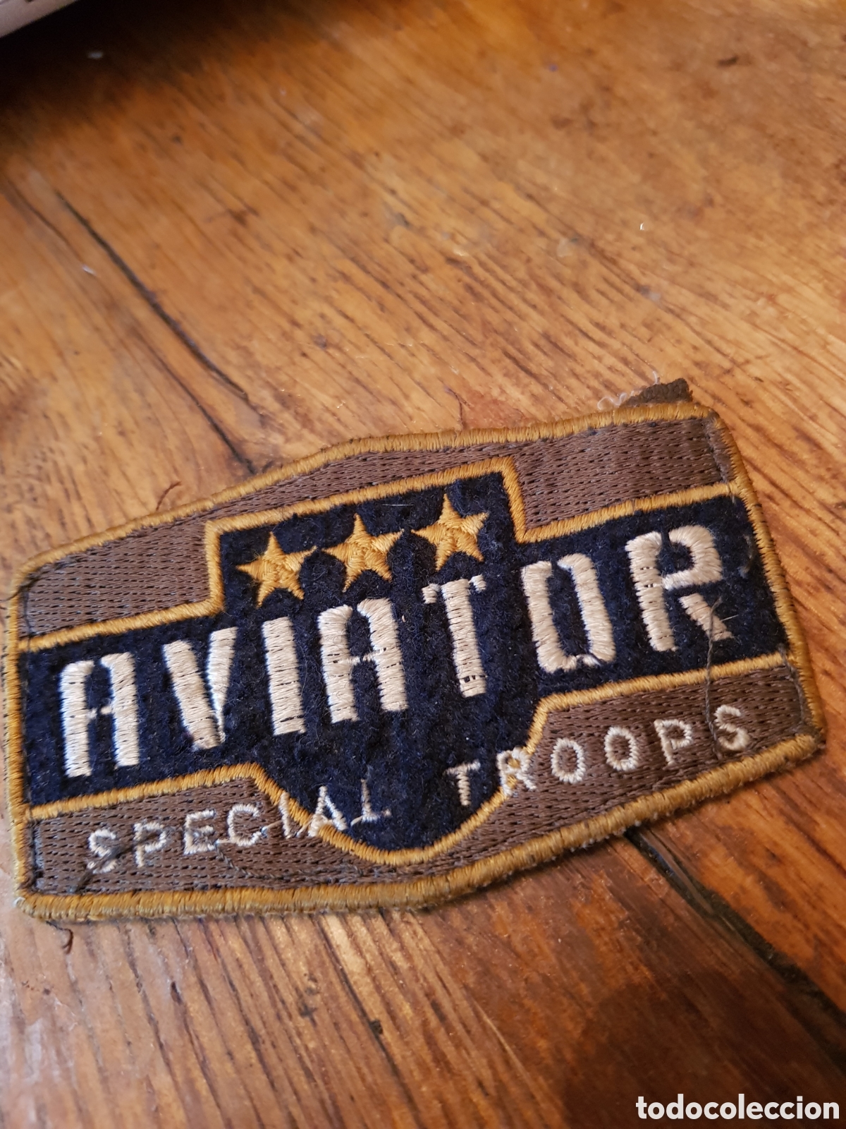 Antig&uuml;edades: ANTIGUO PARCHE BORDADO DE AVIATOR - Foto 1