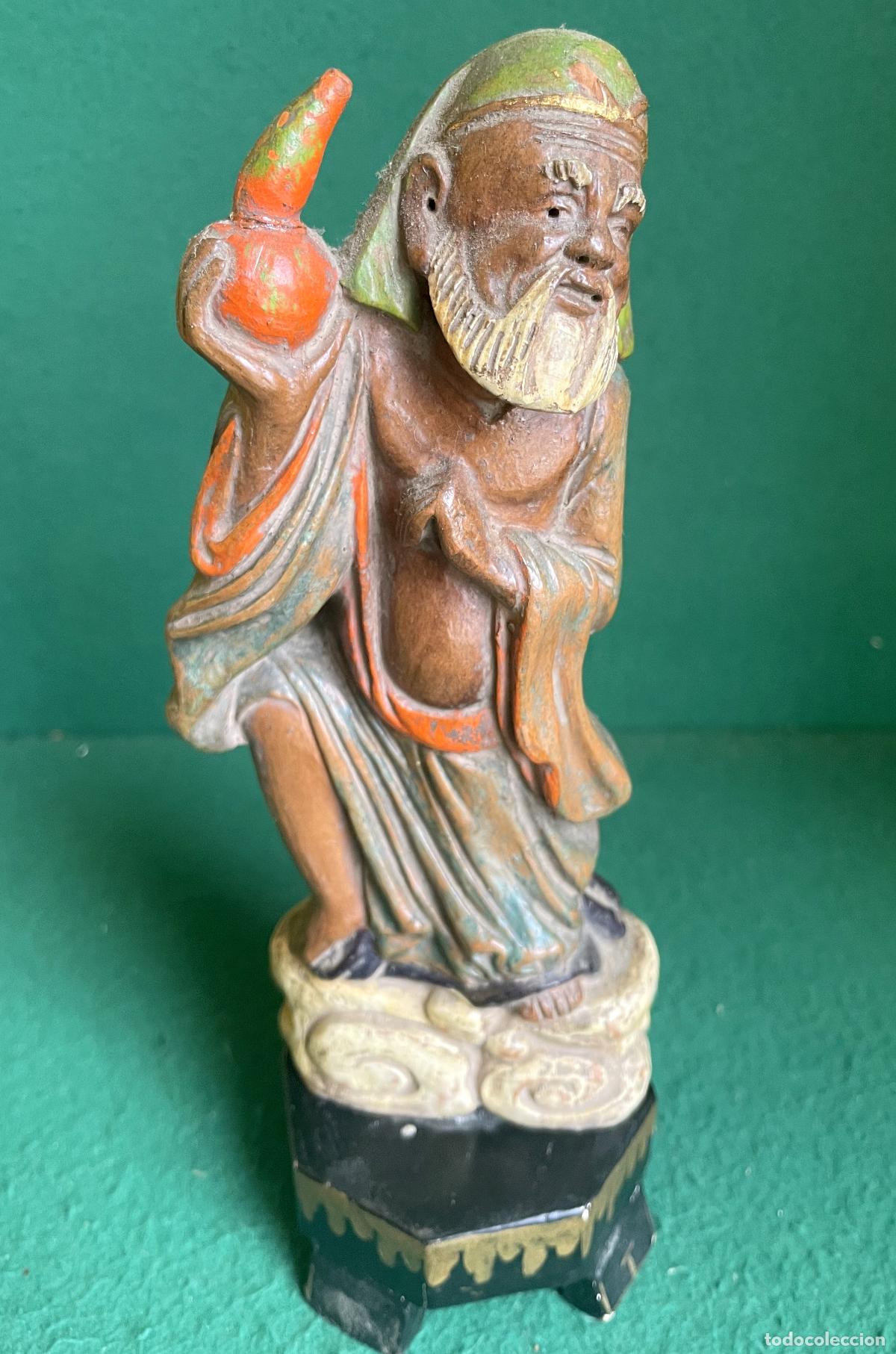 Antig&uuml;edades: ANTIGUA FIGURA TERRACOTA ESMALTADA A MANO - ANTONIO CAMPUZANO I SOLANS - SELLADA -A&Ntilde;OS 50