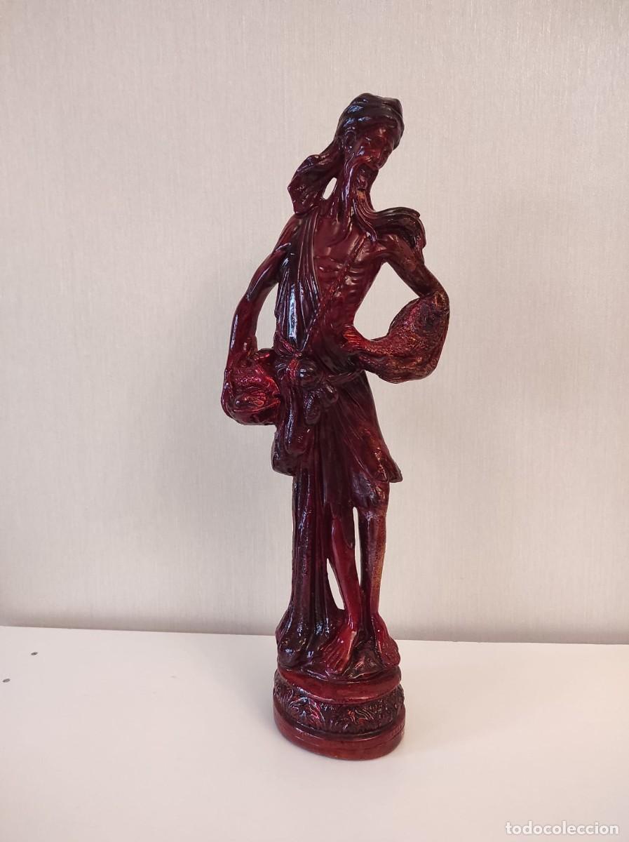Antig&uuml;edades: Figura de pescador chino tradicional