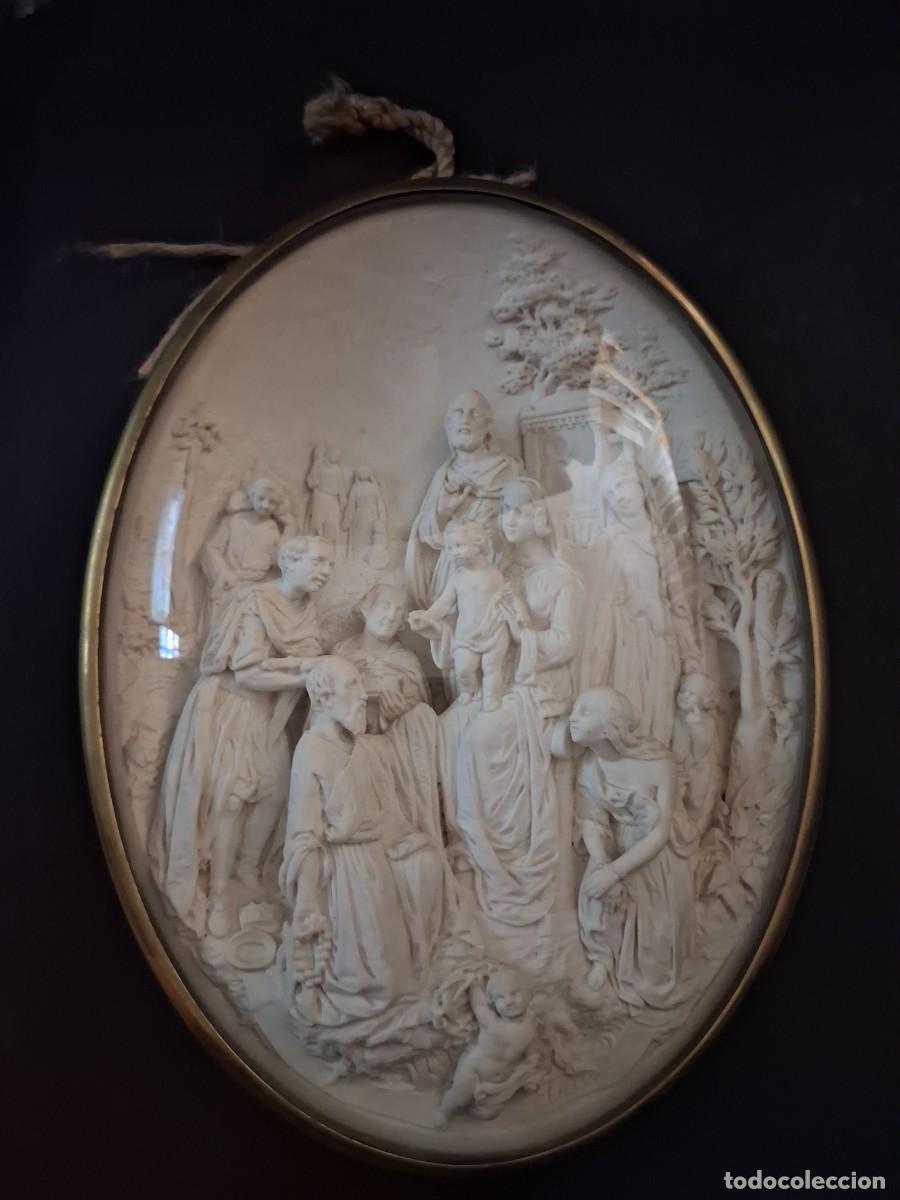 Antig&uuml;edades: Relieve de espuma de mar Magnesita La adoracion de los magos