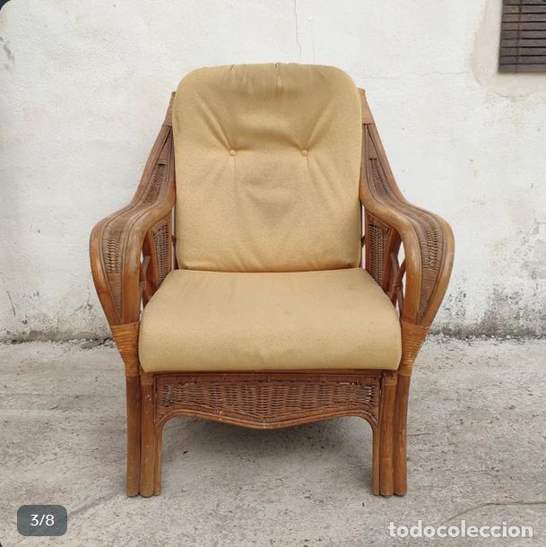 Antig&uuml;edades: Pareja de sillones de mimbre - Foto 3