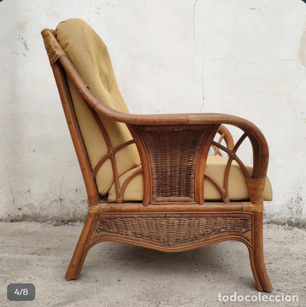 Antig&uuml;edades: Pareja de sillones de mimbre - Foto 4
