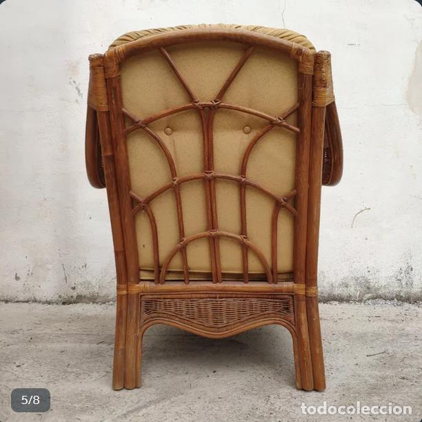 Antig&uuml;edades: Pareja de sillones de mimbre - Foto 5