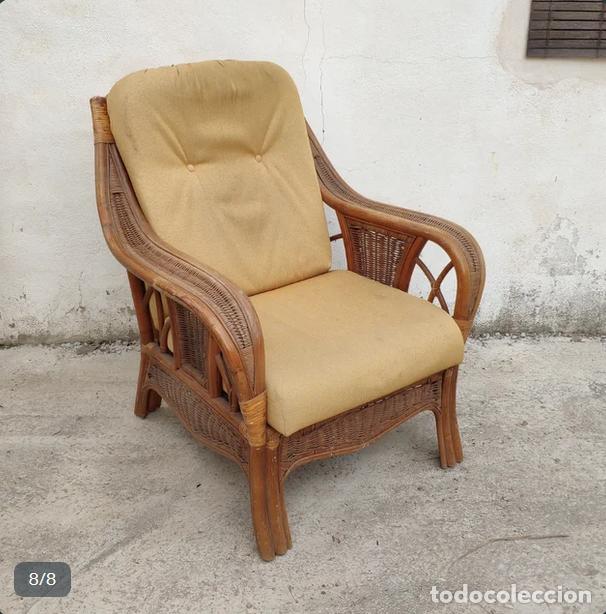 Antig&uuml;edades: Pareja de sillones de mimbre - Foto 8