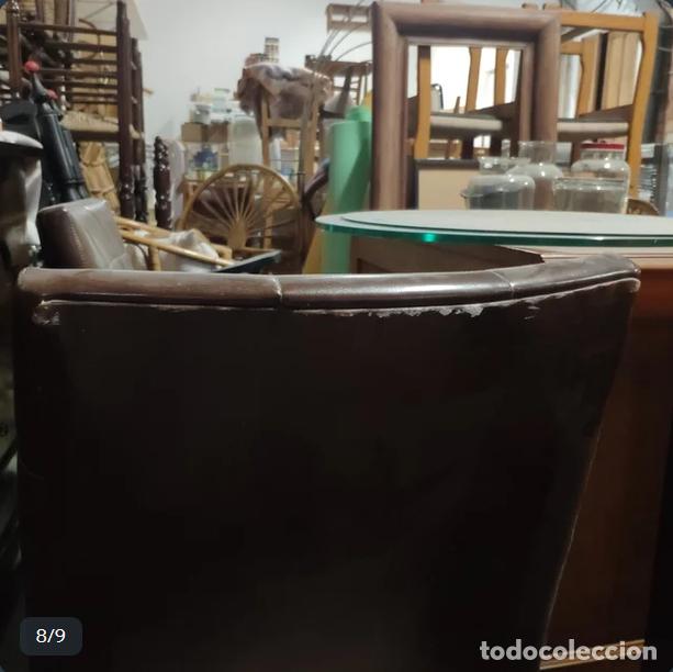 Antig&uuml;edades: Dos sillas vintage marr&oacute;n caf&eacute; - Foto 8