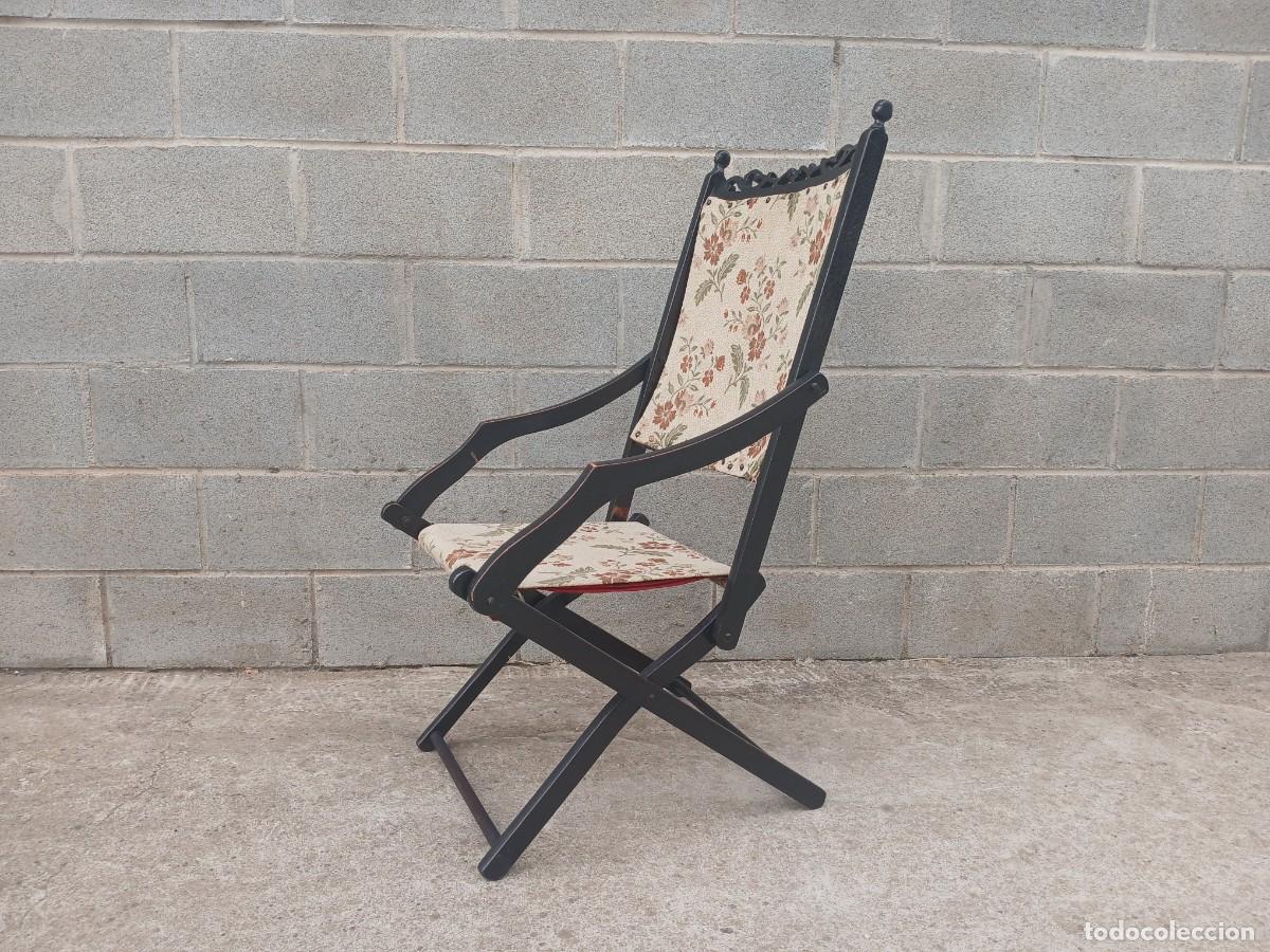 Antig&uuml;edades: Silla antigua plegable. - Foto 3