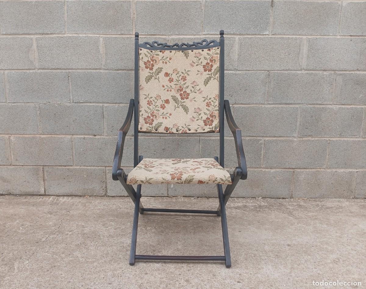 Antig&uuml;edades: Silla antigua plegable. - Foto 4