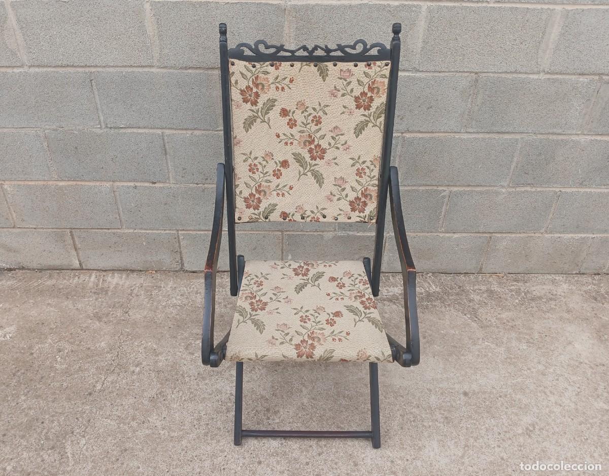 Antig&uuml;edades: Silla antigua plegable. - Foto 5