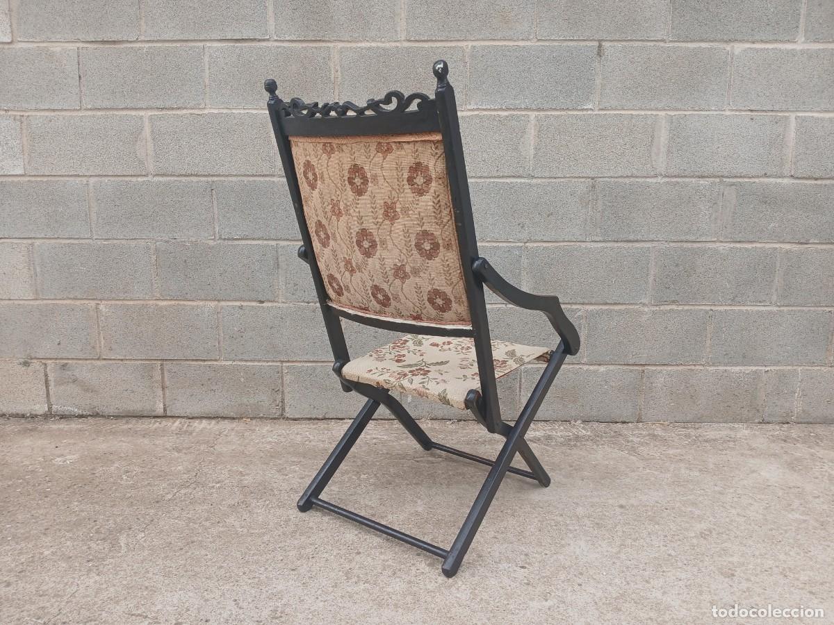 Antig&uuml;edades: Silla antigua plegable. - Foto 6