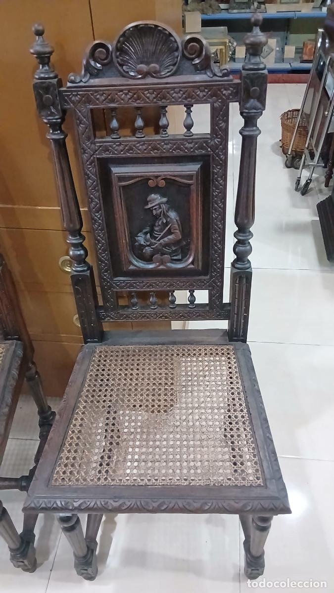 Antig&uuml;edades: Comedor bret&oacute;n 13 piezas - Foto 7